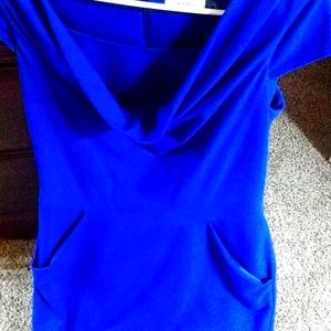 Fully lined and fitted Royal bluish colored dress
